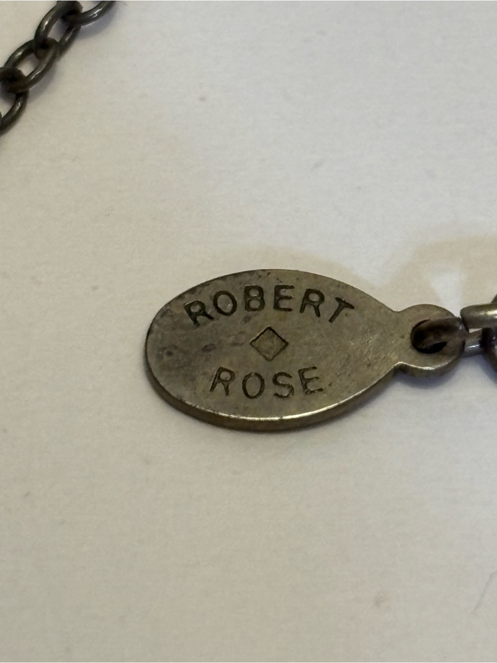 Robert Rose Brass Necklace with Ruby Red Crystal Accents 14”+2” - Picture 5 of 10